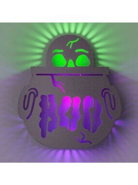 Target Hyde and EEK! Boutique™ 12" Cauldron/Boo Backlit Sign Purple Green LEDs